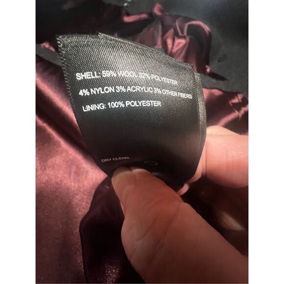 Laundry By Shelli Segal Wool Blend  Peacoat Jacket Sz S charcoal NWT - Picture 4 of 7